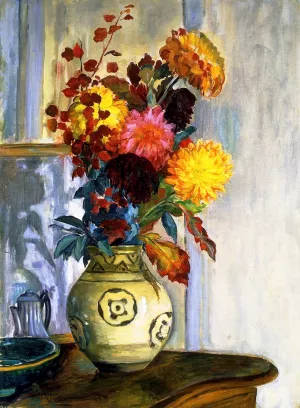 Bouquet of Flowers in a Vase by Henri Lebasque Oil Painting