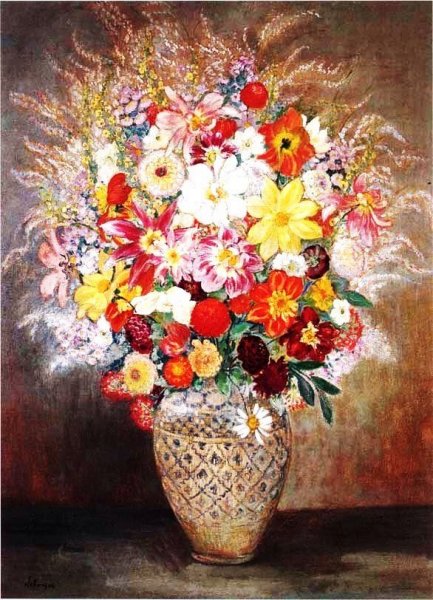 Main Product Photo of Bouquet of Flowers Painting by Henri Lebasque