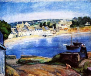 Breton Landscape at Miget Oil painting by Henri Lebasque