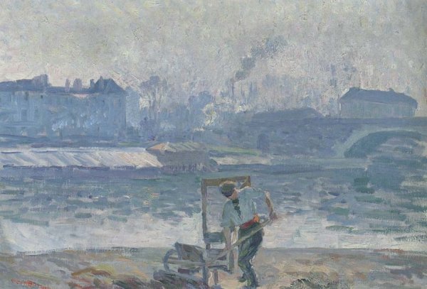 Main Product Photo of By the Marne Painting by Henri Lebasque