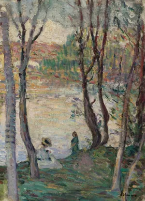 By the River Yaudet Oil painting by Henri Lebasque