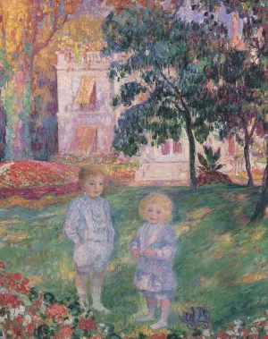 Children in the Garden by Henri Lebasque - Oil Painting Reproduction