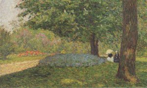 Conversation in the Park by Henri Lebasque Oil Painting