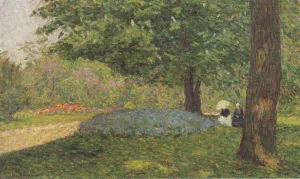 Conversation in the Park Oil painting by Henri Lebasque
