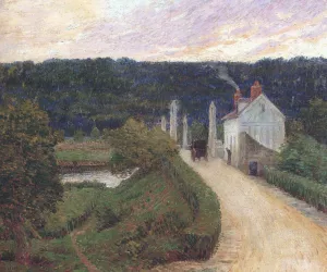 Country Road Bridge and Carriage by Henri Lebasque Oil Painting