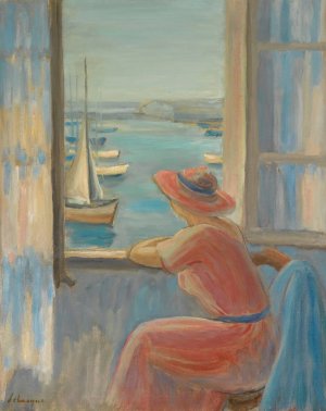 Devant La Fenetre, Ile D'yeu by Henri Lebasque Oil Painting