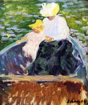En Barque by Henri Lebasque Oil Painting