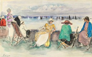 Femme aux regates by Henri Lebasque Oil Painting
