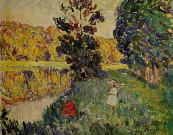 Main Product Photo of Fishing at St Pierre Painting by Henri Lebasque