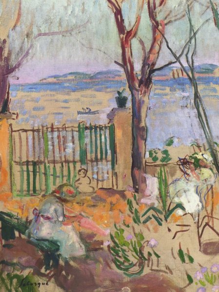 Garden by the Sea in St Tropez by Henri Lebasque - Hand-Painted Oil Painting Reproduction