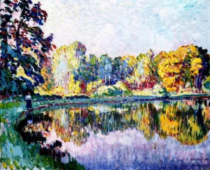 Girl by the Water by Henri Lebasque Oil Painting