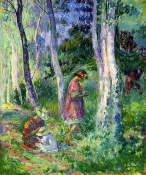 In the Forest, the Harvest by Henri Lebasque Oil Painting