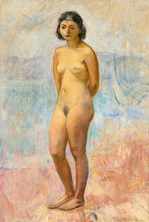 Jeune Fille Nue Debout by Henri Lebasque Oil Painting