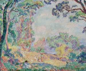 Jeunes Femmes Et Fillettes Dans Un Paysage by Henri Lebasque Oil Painting