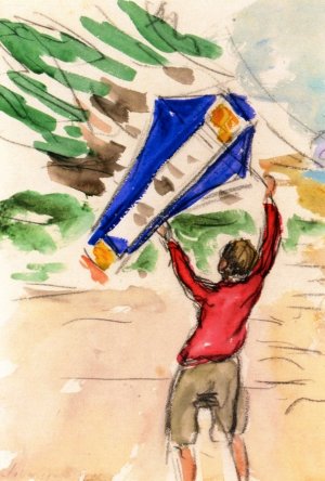 Kite Flying by Henri Lebasque Oil Painting
