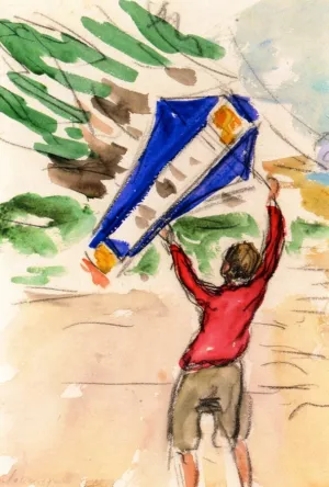Kite Flying by Henri Lebasque Oil Painting