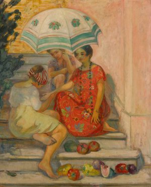 La diseuse de bonne aventure, sainte-maxime by Henri Lebasque Oil Painting