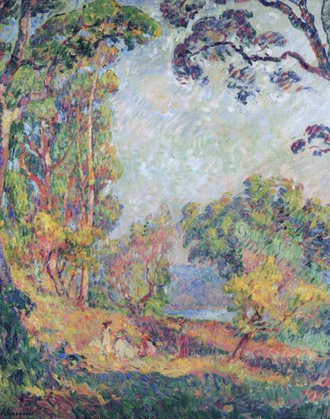 Main Product Photo of Landscape Near Cannes Painting by Henri Lebasque