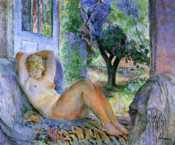 Main Product Photo of Large Nude Painting by Henri Lebasque