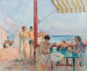 Le Bar Sur La Plage by Henri Lebasque Oil Painting