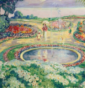 Le Jardin Fleuri by Henri Lebasque Oil Painting