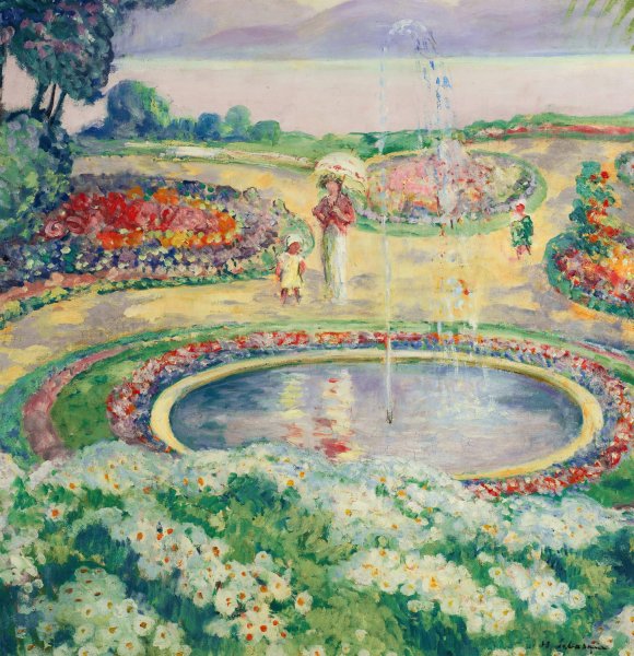 Le Jardin Fleuri  by Henri Lebasque - Hand-Painted Oil Painting Reproduction