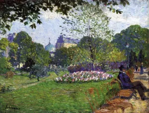 Le Parc de Saint-Cloud by Henri Lebasque - Oil Painting Reproduction