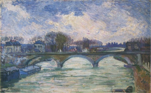 Le Pont sur le Marne by Henri Lebasque - Hand-Painted Oil Painting Reproduction