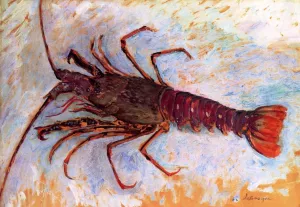 Lobster painting by Henri Lebasque