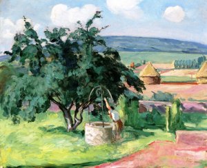 Man at the Well by Henri Lebasque Oil Painting