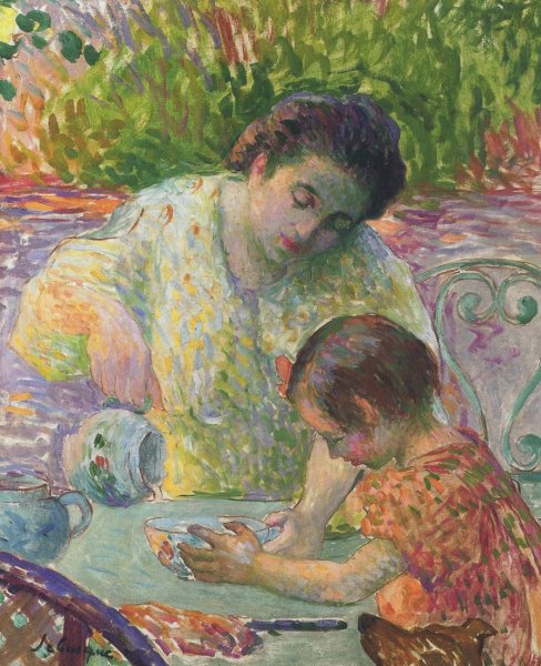 Meal in Lagny by Henri Lebasque - Hand-Painted Oil Painting Reproduction