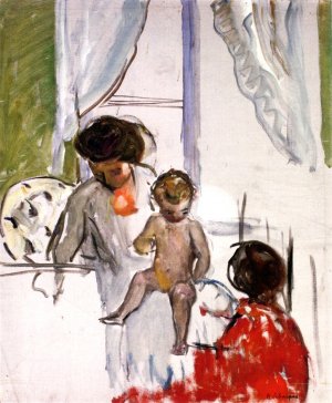 Mother and Child II by Henri Lebasque Oil Painting
