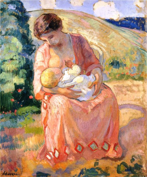 Main Product Photo of Mother and Child Painting by Henri Lebasque