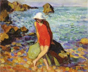Nono by the Sea by Henri Lebasque Oil Painting