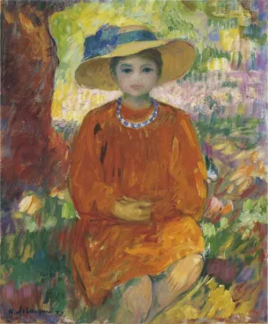 Nono in a Hat by Henri Lebasque Oil Painting