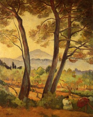 Noon Landscape Oil painting by Henri Lebasque
