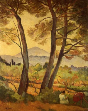 Noon Landscape by Henri Lebasque - Oil Painting Reproduction