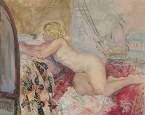Nu Allonge Contre Un Lit by Henri Lebasque Oil Painting
