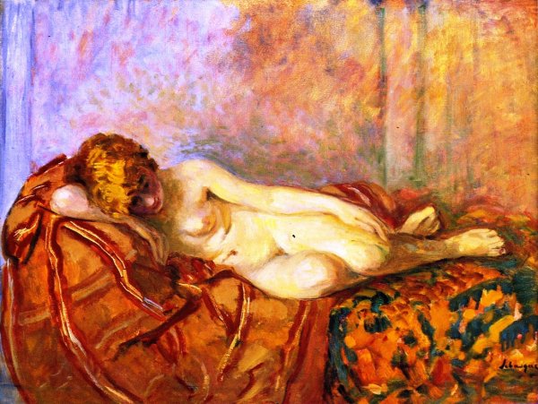Nude Blond by Henri Lebasque - Hand-Painted Oil Painting Reproduction