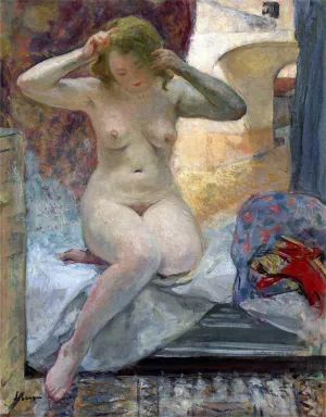 Nude in Cannes by Henri Lebasque - Oil Painting Reproduction
