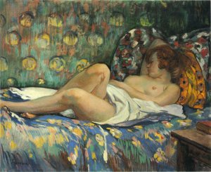 Nude in Repose by Henri Lebasque Oil Painting
