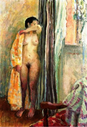 Nude Leaving the Bath by Henri Lebasque Oil Painting