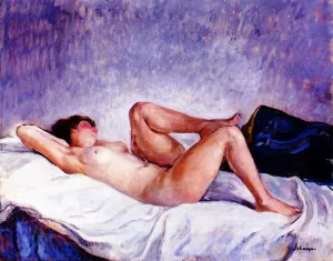 Nude Lying Down by Henri Lebasque Oil Painting