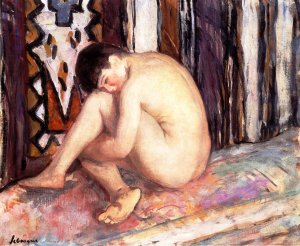 Nude with Kilim by Henri Lebasque Oil Painting