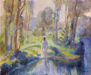 Nymph by the lake by Henri Lebasque - Oil Painting Reproduction