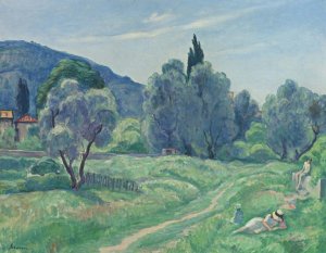 Olive Trees in Afternoon at Cannes by Henri Lebasque Oil Painting