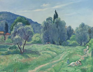 Olive Trees in Afternoon at Cannes Oil painting by Henri Lebasque