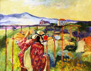 On the Balcony by Henri Lebasque Oil Painting