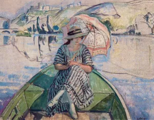 On the River Eau by Henri Lebasque Oil Painting