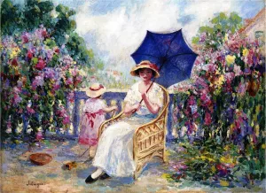 On the Terrace by Henri Lebasque Oil Painting